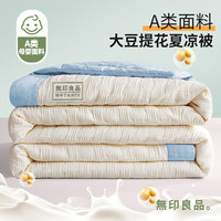 無印良品无印良品大豆纤维被子空调被夏季棉被芯家用卧室双人200x230cm夏凉被 天空蓝【A类抗菌 可裸睡】