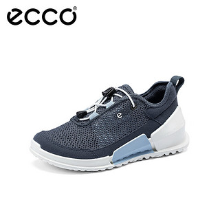 爱步（ECCO）儿童运动鞋 24年软底轻便网面跑鞋小童 健步K1系列711772 海洋蓝/棕色/灰蓝色71177260918 32码