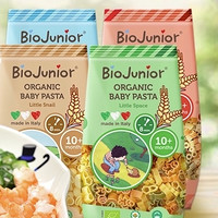 88VIP：BioJunior 碧欧奇 宝宝有机意面 200g*4 蜗牛+蝴蝶+太空+圆圈不添加盐