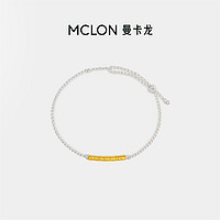 88VIP：MCLON 曼卡龙 小圆片黄金手链碎碎金足金红色编绳新品时尚简约礼物定价