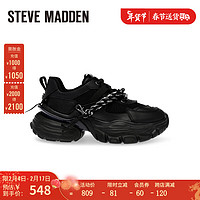 史蒂夫·马登 STEVE MADDEN 思美登2023厚底链条休闲运动老爹鞋女 VIBRATTO 黑色 34