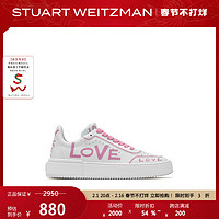 STUART WEITZMAN SW RYAN LOVE SNEAKER字母印花休闲板鞋运动小白鞋