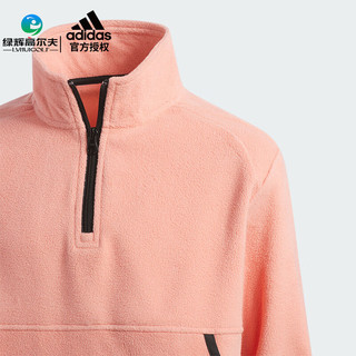 阿迪达斯（adidas）高尔夫儿童卫衣年冬季新款 运动休闲套头衫摇粒绒青少年外套 HY0175 粉红色 134（身高）
