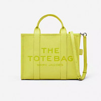 MARC JACOBS 马克·雅克布 THE TOTE 托特系列 女士牛皮革斜挎包 H004L01PF21 鲜柠黄 中号