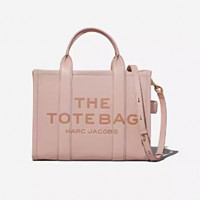 MARC JACOBS 马克·雅克布 THE TOTE 托特系列 女士牛皮革斜挎包 H004L01PF21 玫瑰粉 中号