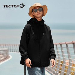 探拓 晚八点真五折 冲锋衣三合一加厚防寒保暖户外滑雪登山服 05CF 经典黑L 经典黑
