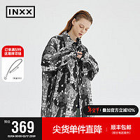 英克斯（inxx）APYD 潮流时尚翻领衬衫长袖衬衣APE1040332 黑色 XL