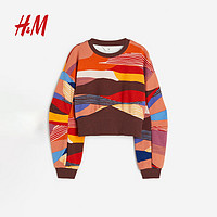 H&M 新春艺术家系列 女士圆领卫衣 1218938 棕色 S