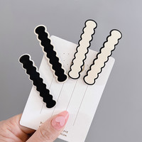 Pan Ling 磐玲 网红2022新款发夹侧边无痕发卡女刘海卡子鸭嘴夹棋盘格夹子头饰