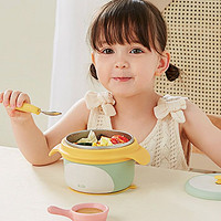 KUB 可优比 企鹅系列 儿童餐具套装 3件套 保温碗+吸管碗+弯曲叉勺