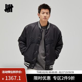 UNDEFEATED五条杠官方冬季新品经典刺绣LOGO棒球棉服 绿色 S