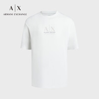 阿玛尼 EMPORIO ARMANIARMANI EXCHANGE24早春AX男装宽松圆领落肩印花T恤 1116米白色 S