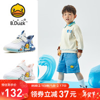 B.Duck小黄鸭童鞋2024新款男童春季运动鞋女童萌趣网面舒适透气跑鞋