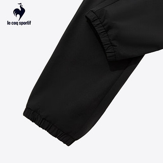 乐卡克法国公鸡品牌运动系列男女速干舒适梭织运动长裤 黑色 3XL