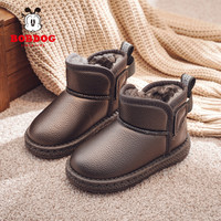 BoBDoG巴布豆童鞋儿童靴子冬季2023加绒冬款加厚保暖防水女童雪地靴