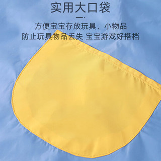 9i9 久爱久 宝宝画画衣罩衣防脏儿童围裙吃饭衣长袖衣反穿幼儿园防溅衣A231 A类全身防水 加长款5-9岁小鸭子
