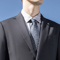 威可多（VICUTU）西服套装上衣男100%羊毛商务休闲百搭藏蓝色西装套装VBS23112065 西服170B或西裤81B 墨蓝色上衣