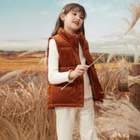 德玛纳 dme 秋冬款女童棉服马甲宽松笑脸棉马甲