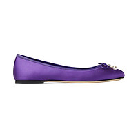 JIMMY CHOO 周仰杰 ELME FLAT系列 女士平底单鞋 J000165771 紫色 35.5