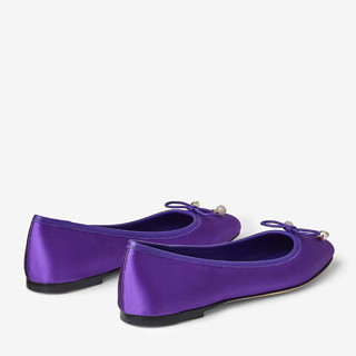 JIMMY CHOO 周仰杰 ELME FLAT系列 女士平底单鞋 J000165771 紫色 42