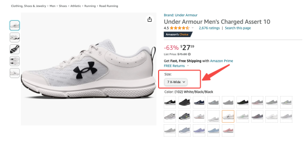 UNDER ARMOUR 安德玛 Charged Assert 10 男子跑鞋