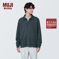 無印良品 MUJI(無印良品 )男式 双层织 衬衫式开衫 外套 AB1MGA4S 深藏青色 XL(180/104A)