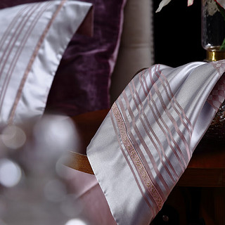 凯盛家纺高端床上四件套轻奢高精密色织提花被套 海耶克 海耶克（灰粉色）-4 1.5米床200*230