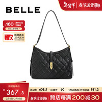 BeLLE 百丽 包包2024夏简约通勤小香风单肩包腋下包X6939BX4 黑色 F