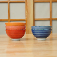 美浓烧（Mino Yaki）釉下彩卡通可爱创意饭碗面碗日本陶瓷餐具家用日式 猫集-橙黄