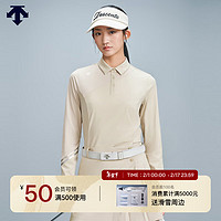 DESCENTEGOLF 迪桑特高尔夫FIELD系列女士长袖运动POLO衫春季 BR-BROWN XS (155/76A)