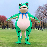 奥莱步（AOLAIBU）青蛙人偶服装儿童一个人穿的 卡通玩偶服充气癞蛤蟆搞怪演出 绿色充气款【配1个风机+充电宝】 成人款150-165身高