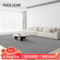 布迪思 BUDISI地毯客厅卧室床边茶几沙发书房垫简约纯色加厚高级感大尺寸可 CR浅灰色
