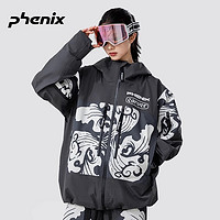 phenix2024春季男女款单双板滑雪服3L全压胶户外防水硬壳外套 碳灰色 M