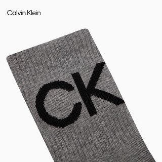 Calvin Klein Jeans24春夏男士撞色字母提花舒适休闲中筒袜子LS000358 230-炭灰 OS