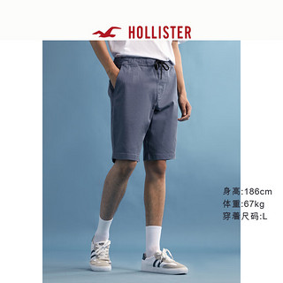 HOLLISTER美式时尚潮流裤子斜纹布慢跑休闲运动短裤 男 325248-1 蓝色 M