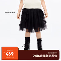 little MO&Co.little moco童装24春装女童蓬蓬网纱半身裙短裙子KBD1SKT002 黑色 150/61