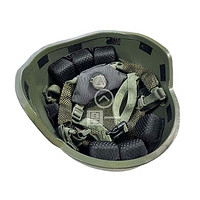 凰一 户外M19战术头盔轻型防护凯夫拉头盔带内衬魔术贴海绵 900克加厚盔+罩