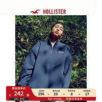 HOLLISTER24春夏休闲半拉链立领落肩袖运动卫衣男 356710-1 海军蓝色 XL (180/116A)