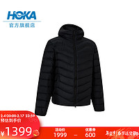 HOKA ONE ONE 男款春季户外连帽羽绒服OUTSEEKER DOWN JACKET保暖防泼水 黑色 L