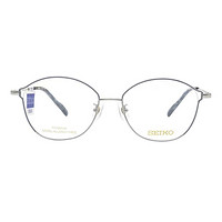 SEIKO 精工 女款精致蝶形钛材时尚半框眼镜架可配度数