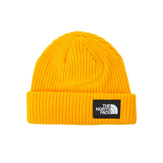 the North Face TNF北面美版LOGO男女保暖毛线帽SALTY BEANIE 56P-金色 One size