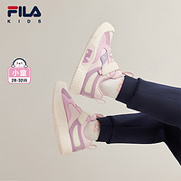 FILA 斐乐 儿童童鞋魔术贴休闲鞋2024春季小童男女童经典板鞋