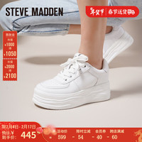 史蒂夫·马登 STEVE MADDEN /思美登2023秋季新款增高厚底休闲小白鞋女 ELIANE 白色