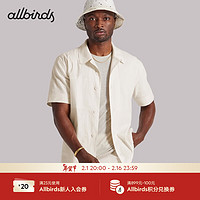 Allbirds The Camp Shirt 柔软透气通勤休闲度假露营男款衬衫短袖 自然白 XS