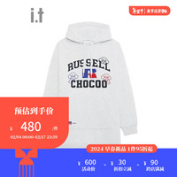 :CHOCOOLATE it |Russell Athletic联乘女装连帽连衣裙卫衣裙3668 GYA/灰色 XS
