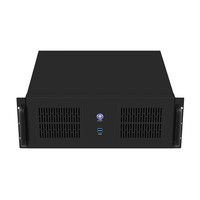 厚尚4U320H工控机箱电脑服务器支持ATX主板标准ATX电源黑色 黑色 ML4U320H机箱