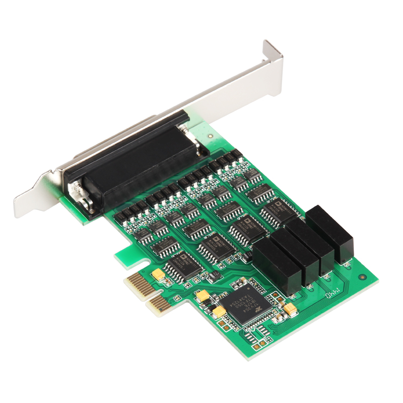 乐扩 PCI-E转4口RS485/422光电转换带隔离磁藕隔离卡高速多串口卡