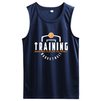灵虬 篮球背心美式训练服男吸湿速干透气运动球衣跑步健身坎肩无袖T恤 宝蓝 2XL
