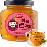 88VIP：FUSIDO 福事多 包邮福事多蜂蜜百香果茶240g*1瓶韩式百搭冲饮水果茶冲泡柚子饮料