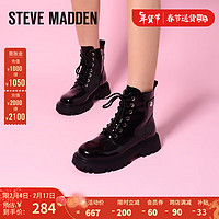 STEVE MADDEN/思美登秋冬厚底圆头马丁靴短筒靴女  FANDIQ 黑色 34